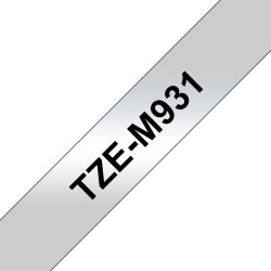 Tape/12mm black on matt f P-Touch TZE