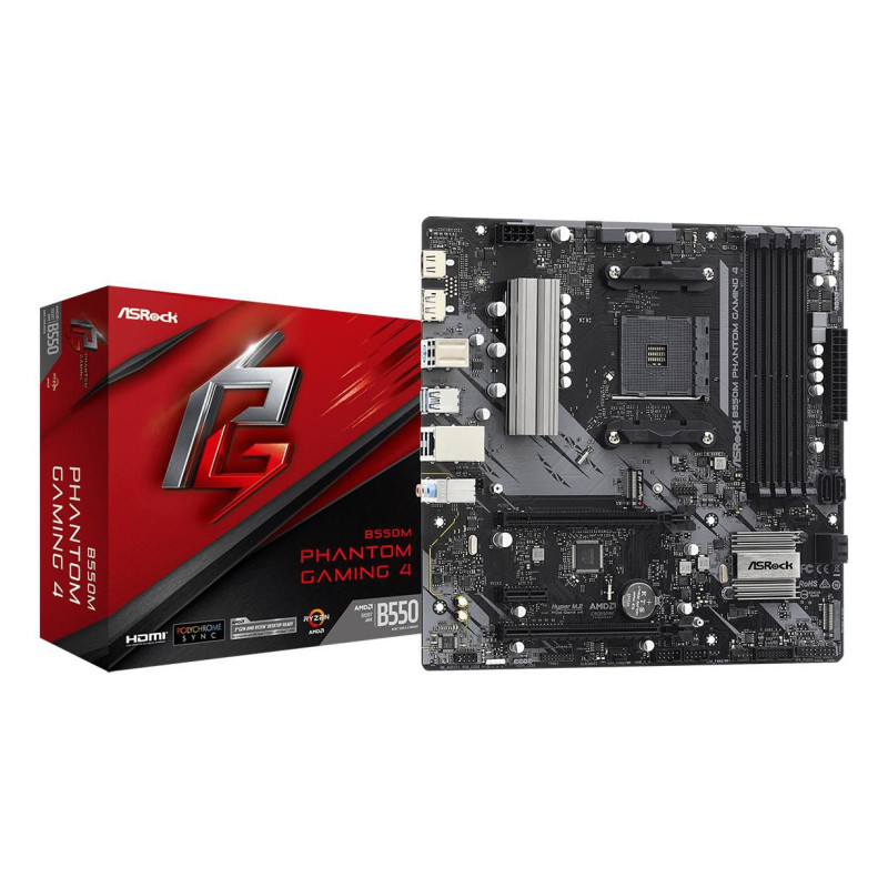 Asrock B550M Phantom Gaming 4 AMD B550 Zócalo AM4 micro ATX | APLIUM