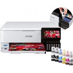 Epson EcoTank ET-8500, Inyección de tinta, Impresión a color, 5760 x 1440 DPI, A4, Impresión directa, Blanco