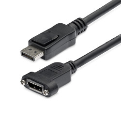 3ft Panel Mount DisplayPort Cable M/F