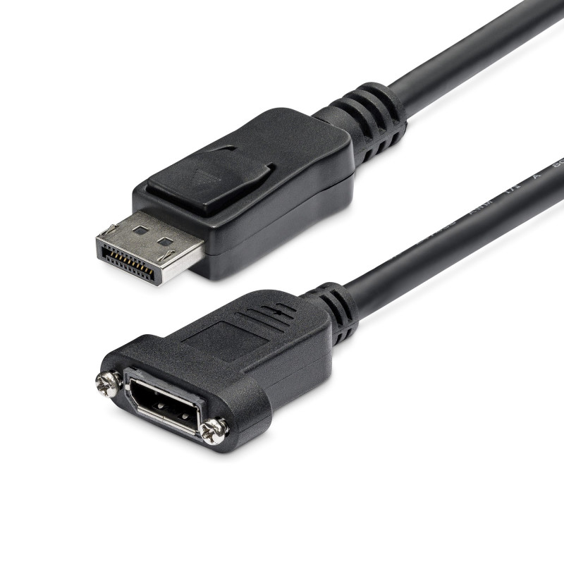 3ft Panel Mount DisplayPort Cable M/F