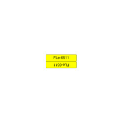 FLE6511 21MMX45MM BLCK ON YELL FLAG TAPE