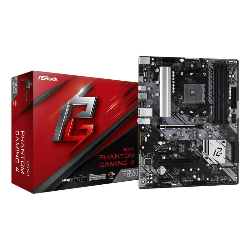 Asrock B550 Phantom Gaming 4 AMD B550 Zócalo AM4 ATX | APLIUM