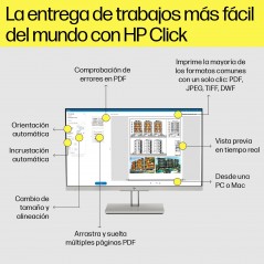 HP Designjet Impresora T1600 de 36 pulgadas, Inyección de tinta térmica, 2400 x 1200 DPI, HP-GL/2, HP-RTL, PDF 1.7, PostScript 3