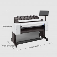 HP Designjet Impresora multifunción PostScript T2600dr 36 pulgadas, Inyección de tinta térmica, 2400 x 1200 DPI, HP-GL/2, HP-RTL