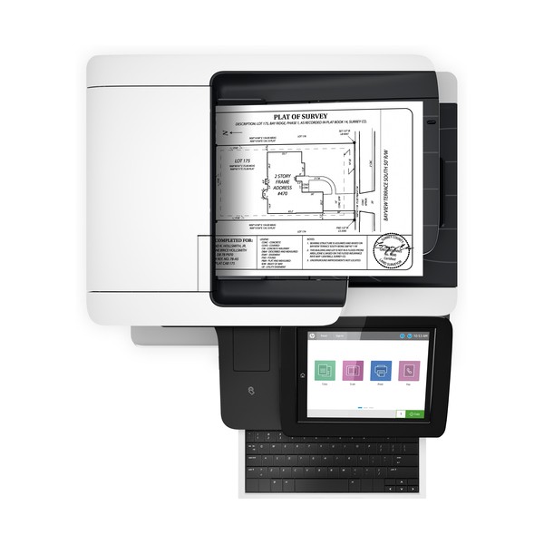 HP LaserJet Enterprise Flow Impresora multifunción M528z, Imprima, copie, escanee y envíe por fax, Impresión desde USB frontal; 