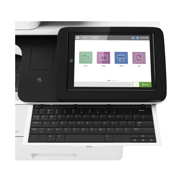 HP LaserJet Enterprise Flow Impresora multifunción M528z, Imprima, copie, escanee y envíe por fax, Impresión desde USB frontal; 