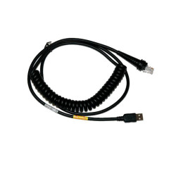 USB-cable, Coiled, 3m, black