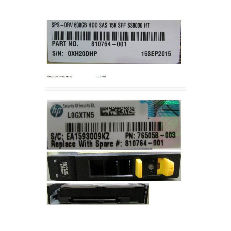 DRV 600GB HDD SAS 15K SFF