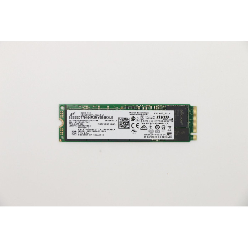 512GB M.2 PCIe NVMe SSD