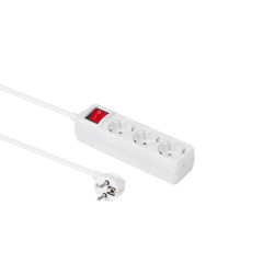 3-way Schuko Socket 1,5M White