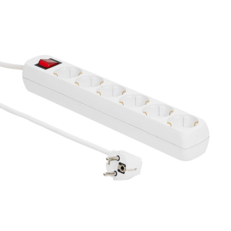 6-way Schuko Socket 1.8M White