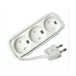 3-way power strip no-earth,