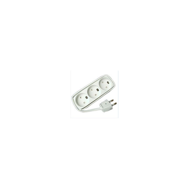 3-way power strip no-earth,
