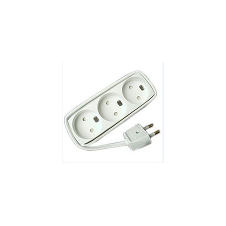 3-way power strip no-earth,