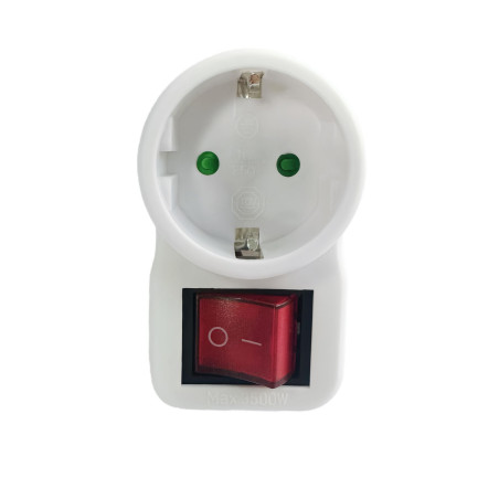 Safety socket adapter, white