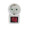 Safety socket adapter, white