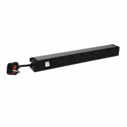 Basic PDU 19" 6 UK outputs switch 8PCS B