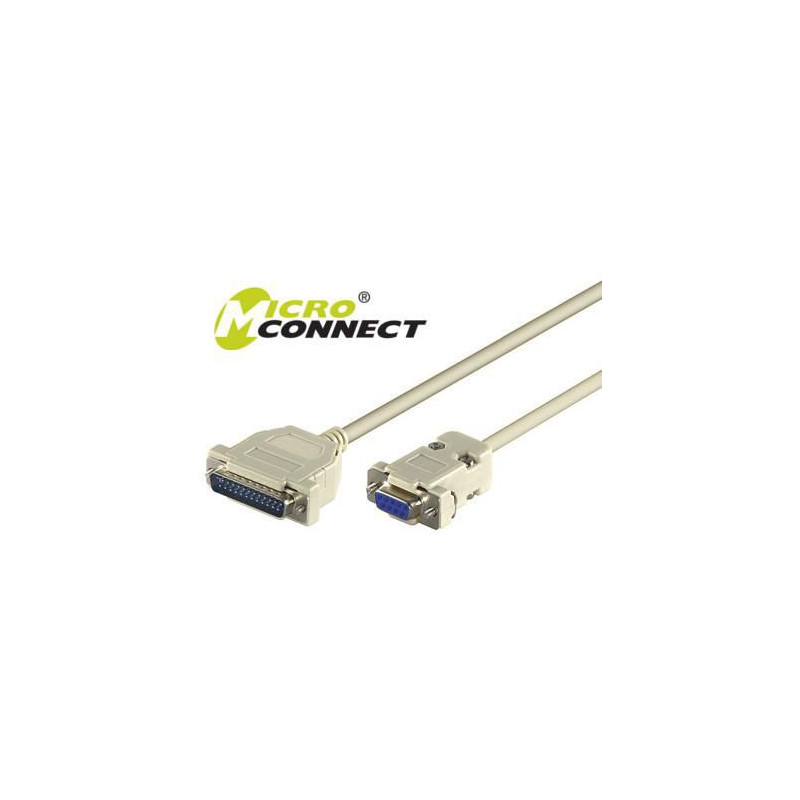 Serial Cable DB9-DB25 3M F/M