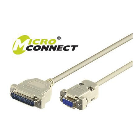 Serial Cable DB9-DB25 3M F/M
