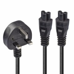 2.5M Uk 3 Pin Plug To Iec 2 X