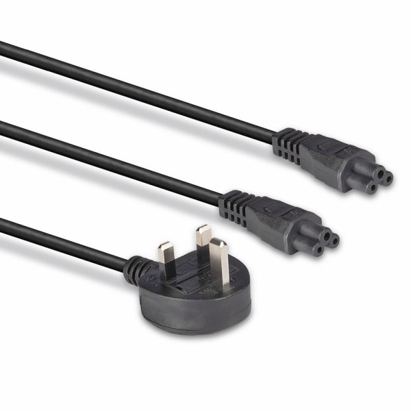 2.5M Uk 3 Pin Plug To Iec 2 X