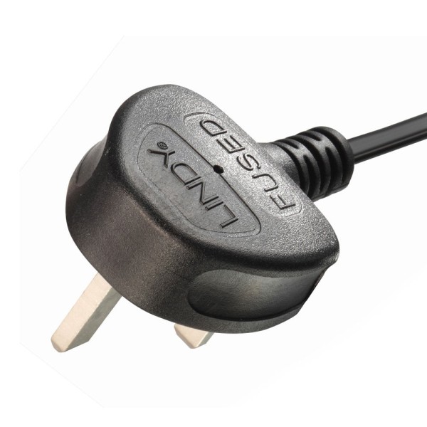 2.5M Uk 3 Pin Plug To Iec 2 X