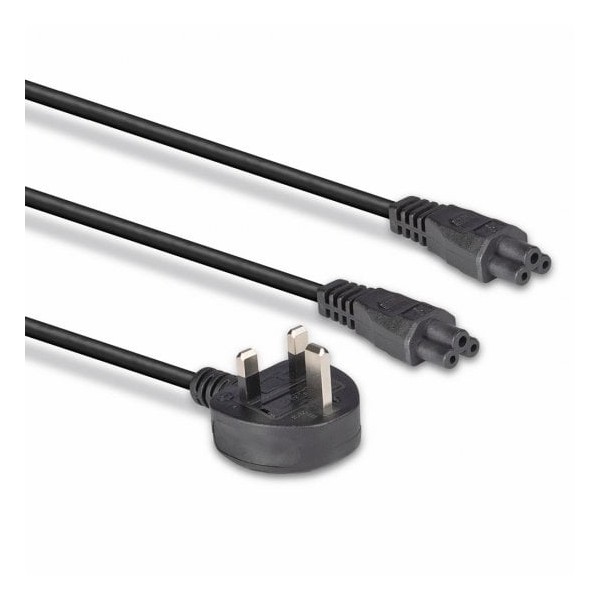2.5M Uk 3 Pin Plug To Iec 2 X
