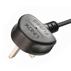 2.5M Uk 3 Pin Plug To Iec 2 X