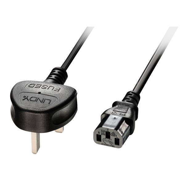 2M Uk To Iec C13 Mains Cable