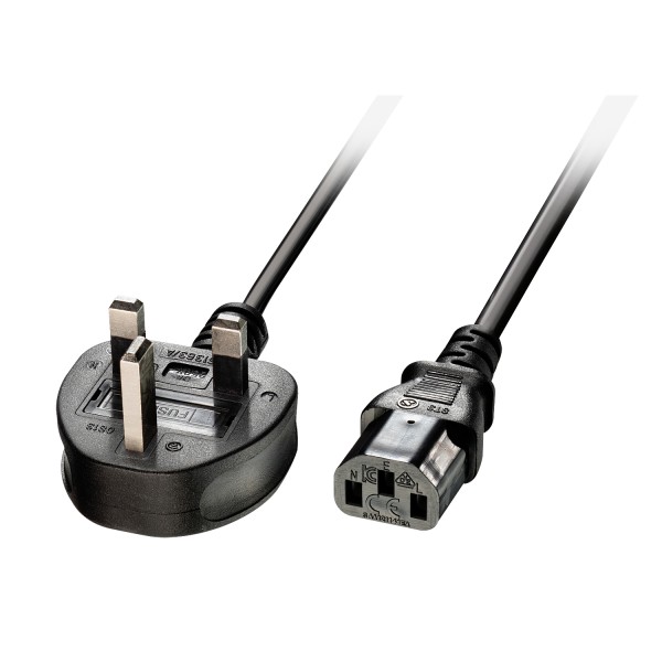 2M Uk To Iec C13 Mains Cable