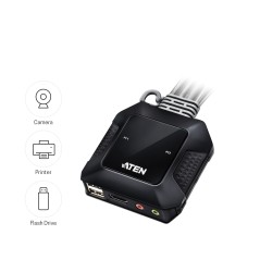 2-Port USB 4K HDMI Cable KVM