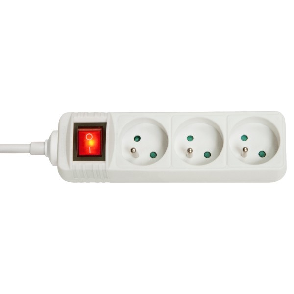 3-Way French Schuko Mains