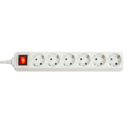 6-Way Schuko Mains Power