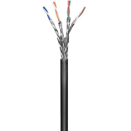 S/FTP CAT6 Outdoor 100m, Black