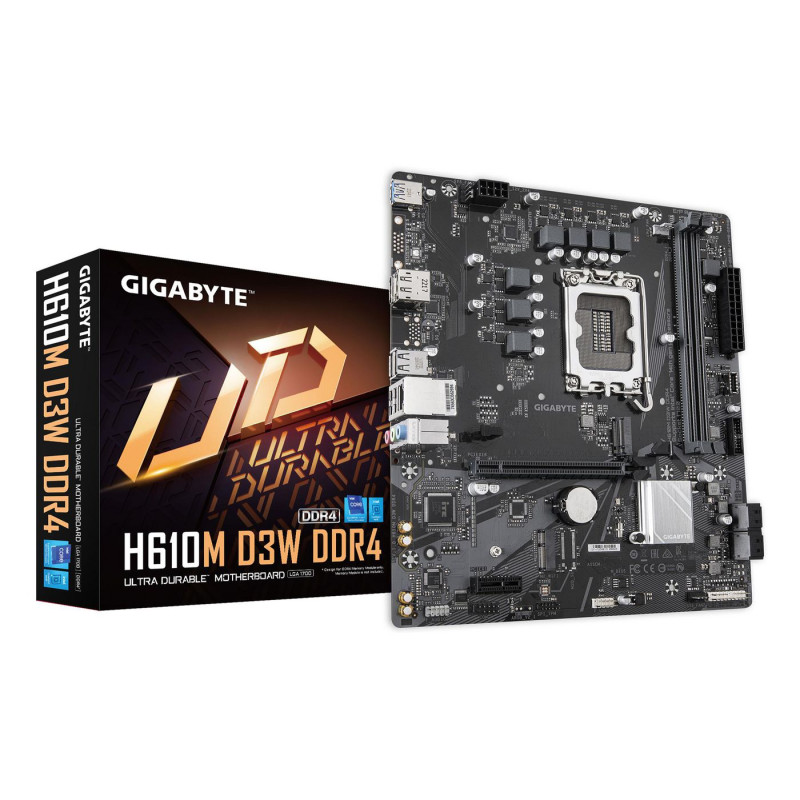 Placa Base Gigabyte H610M D3W DRR4 Socket 1700/ DDR4/ PCIe 4.0/ Micro
