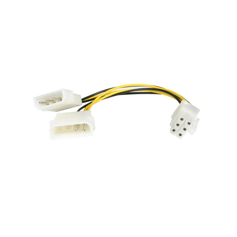 6" LP4 to 6 Pin PCIe Power Cable Adapter