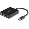 USB 3 Dual Port Gigabit Ethernet Adapter