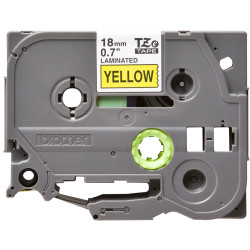 Tape/18mm black on yellow f P-Touch TZE