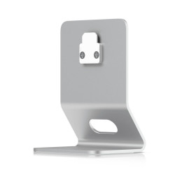 Sleek, metal table stand for