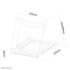 Foldable Laptop Stand - Black