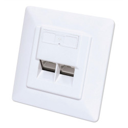 Socket-Outlet 2 X Rj-45 White