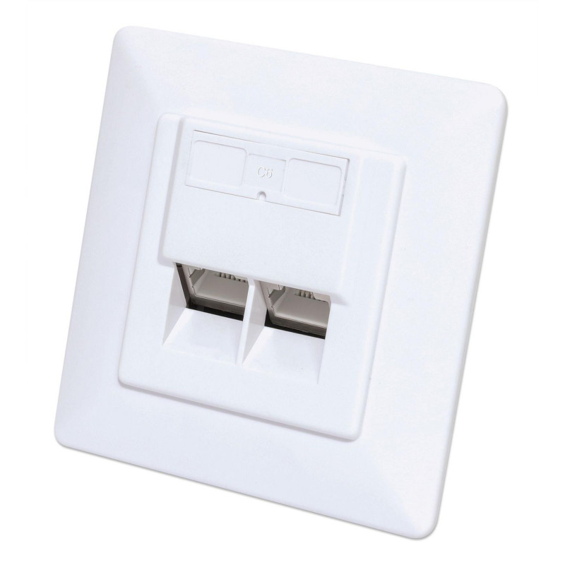 Socket-Outlet 2 X Rj-45 White
