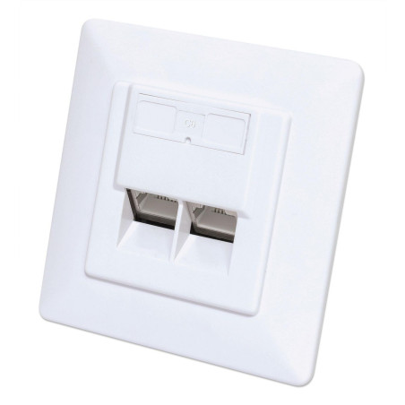 Socket-Outlet 2 X Rj-45 White