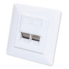 Socket-Outlet 2 X Rj-45 White