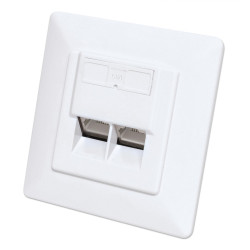 Socket-Outlet 2 X Rj-45 White