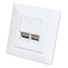 Socket-Outlet 2 X Rj-45 White