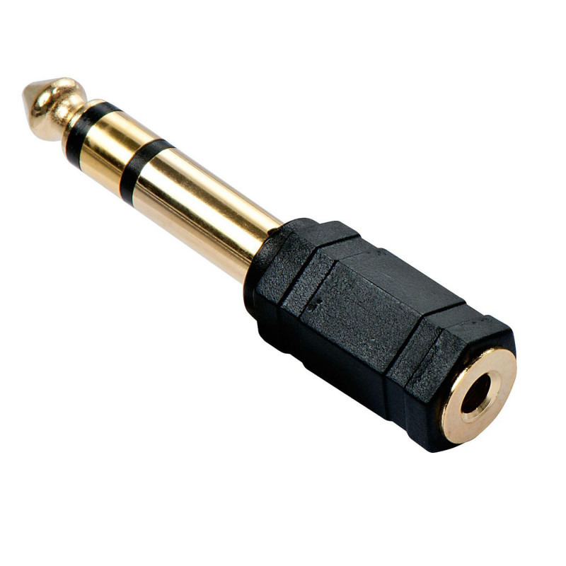 Lindy 35620 cambiador de género para cable 6.3mm 3.5mm Negro | APLIUM