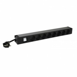 Basic PDU 19" 8 Schuko switch 8PCS Bulk