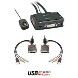 2 Port DVI-D Single Link, USB
